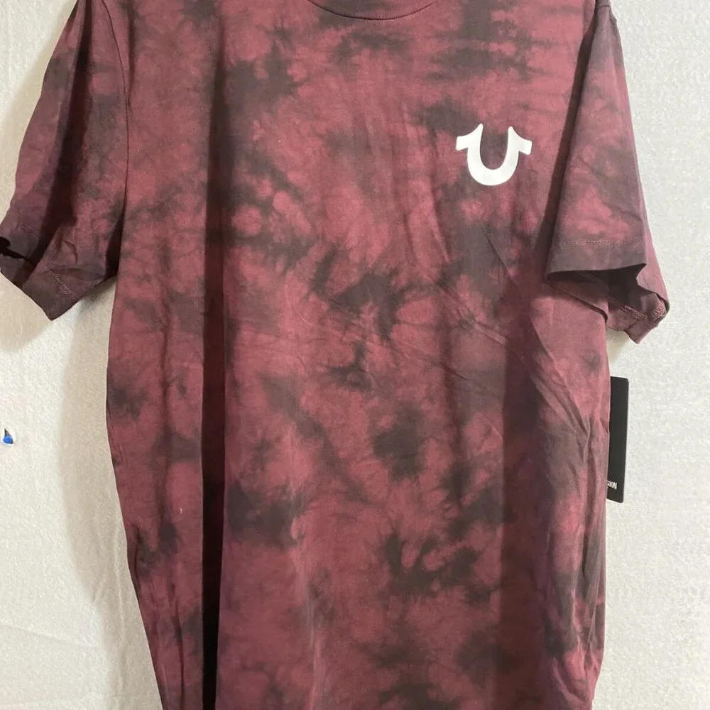 True Religion Men's Red MARBLE SS HS CREW NECK T-‎ Size XL, MSRP:$69.00 NWT